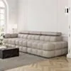 Soffa 3-sits 288cm Sand Armstöd Vänster - Paris