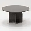 Soffbord Ø80cm Grå Marmor - Matisse