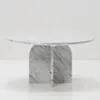 Soffbord Ø80cm Vit Marmor - Matisse