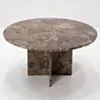 Soffbord Ø80cm Brun Marmor - Matisse