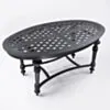 Soffbord Utomhus Svart Aluminium Ovalt Florence 125cm