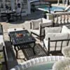 Soffbord Utomhus Svart Aluminium St Tropez 122cm