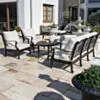 Loungesoffa Svart Aluminium Florence 3-sits