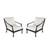Loungegrupp Utomhus Svart Aluminium 5-pers - St Tropez