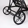 Solsäng med hjul Svart Aluminium Toscana
