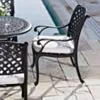 Caféset 4 Stolar Svart Aluminium - Sorrento Ø90cm