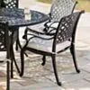 Rund Matgrupp Utomhus 6 Stolar Svart Aluminium - Sorrento Ø150cm