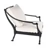 Loungefåtölj Svart 2-pack Aluminium St Tropez