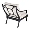 Loungefåtölj Svart 2-pack Aluminium St Tropez