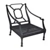 Loungefåtölj Svart 2-pack Aluminium St Tropez