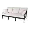 Loungesoffa Svart Aluminium St Tropez 3-sits