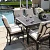 Matgrupp Utomhus 8 stolar Svart Aluminium - St Tropez 213cm