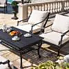 Loungegrupp Utomhus Svart Aluminium 5-pers - St Tropez