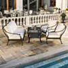 Loungegrupp Utomhus Svart Aluminium 5-pers - St Tropez