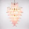 Kristallkrona Ø80xH110cm Mässing/Rosa - Livorno