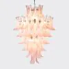 Kristallkrona Ø80xH110cm Krom/Rosa - Livorno
