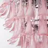 Kristallkrona Ø80xH110cm Krom/Rosa - Livorno