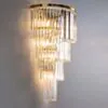 Kristall Vägglampa Valence Guld H80cm