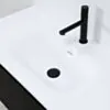 Badrumskommod Svart 100cm Vit Helgjuten - Båstad