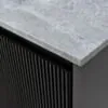 Badrumskommod Svart 100cm Grå Marmor - Båstad