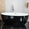 Badkar 170cm Vit/Svart- Skagen