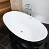 Badkar 170cm Vit/Svart- Skagen