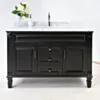 Kommod Badrum 120cm Nashville Svart - Vit Marmor