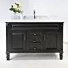 Kommod Badrum 120cm Nashville Svart - Vit Marmor