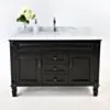 Kommod Badrum 120cm Nashville Svart - Vit Marmor