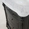 Kommod Badrum 60cm Ottawa Svart - Vit Marmor