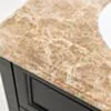 Kommod Badrum 80cm Svart Utah - Beige Marmor
