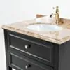 Kommod Badrum 80cm Svart Utah - Beige Marmor