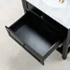 Kommod Badrum 80cm Svart Utah - Vit Marmor