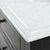 Kommod Badrum 80cm Svart Utah - Vit Marmor