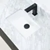 Badrumskommod Svart 80cm Vit Marmor - Båstad