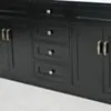 Dubbel Kommod Badrum 160cm Colorado Svart - Vit Marmor