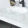 Dubbel Kommod Badrum 160cm Colorado Svart - Vit Marmor