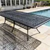 Matbord Utomhus Svart Aluminium Toscana 280cm