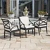 Trädgårdsstol Svart 2-pack Aluminium Amalfi
