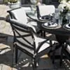 Trädgårdsstol Svart 2-pack Aluminium Amalfi