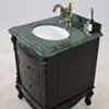 Kommod Badrum 60cm Ottawa Svart - Grön Marmor