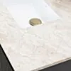 Badrumskommod Svart 80cm Beige Marmor - Båstad