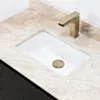 Badrumskommod Svart 80cm Beige Marmor - Båstad