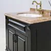 Kommod Badrum 80cm Nashville Svart - Beige Marmor