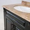 Kommod Badrum 80cm Nashville Svart - Beige Marmor