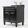 Kommod Badrum 80cm Nashville Svart - Svart Granit