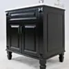 Kommod Badrum 80cm Nashville Svart - Vit Marmor