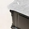 Kommod Badrum 120cm Ottawa Svart - Vit Marmor