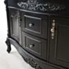 Kommod Badrum 120cm Ottawa Svart - Vit Marmor
