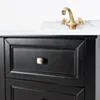 Kommod Badrum 60cm Svart Utah - Vit Marmor